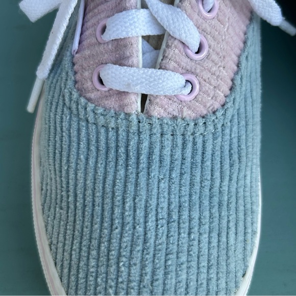 Vans Pink and Blue Corduroy Sneakers - Picture 7 of 9